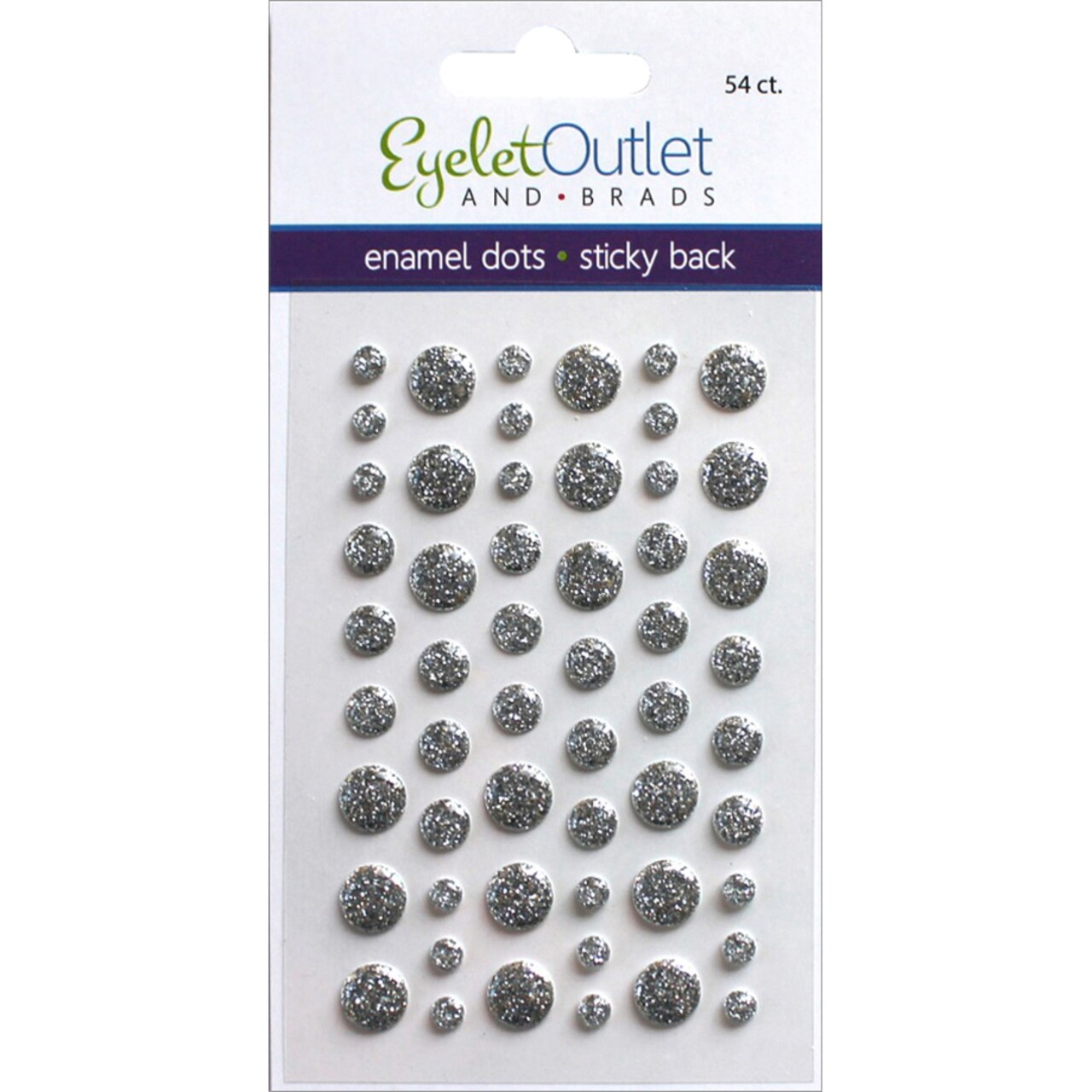 Eyelet Outlet Adhesive-Back Enamel Dots 54/Pkg